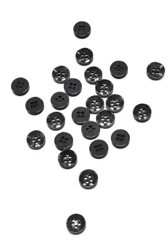 Пуговица пластик на прокол серая круглая гладкая глянец 10 мм American Eagle