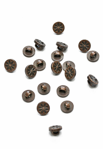 Пуговица бронза винтаж резьба на ножке 10 мм