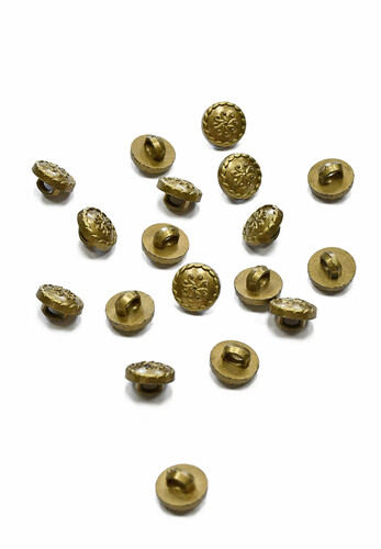 Кликните для увеличения изображения Пуговица золото винтаж на ножке 10 мм