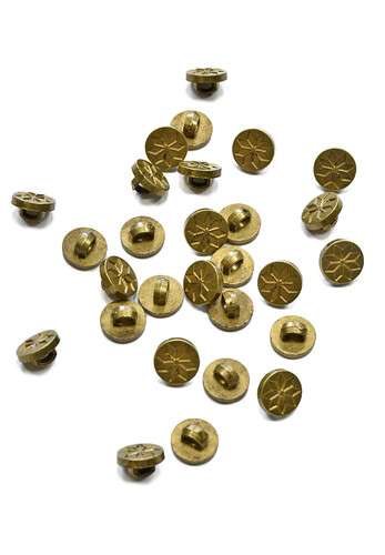 Пуговица античное золото винтаж резьба на ножке 10 мм