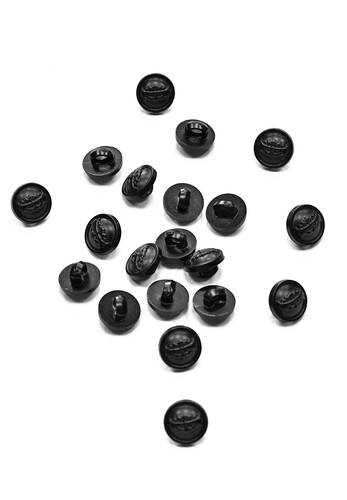 Пуговица черная винтаж резьба на ножке 10 мм