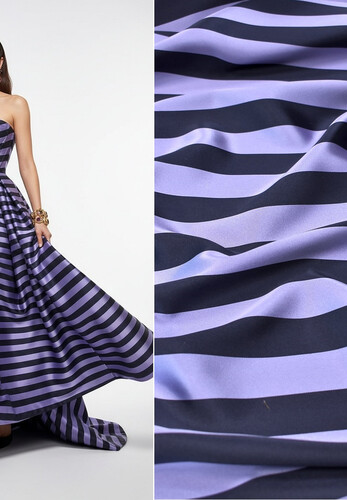 Кликните для увеличения изображения Итальянский плотный атласный шелк полоска