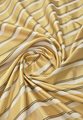 Подкладочный шелк натуральный в полоску