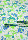 Поплин хлопок стрейч голубые цветы (DG-4791) фото 3