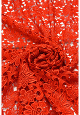 Кружево красное розы Chanel фото 3