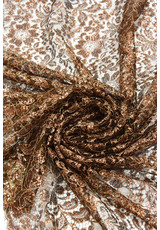 Кружево медный люрекс цветы (DG-1502) фото 3