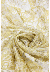 Кружево белое золотые розы (DG-6502) фото 2