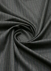 Костюмная ткань серая меланж в полоску super 140 Baharive фото 1