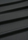 Ткань костюмно-плательная шерсть черная в полоску super 140 Baharive фото 2