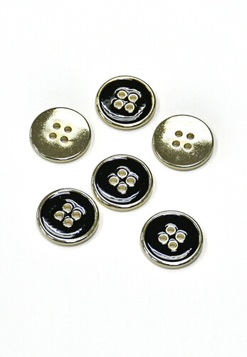 Пуговица классика золото черный 20 мм