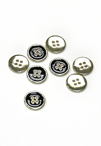 Пуговица классика золото черный 15 мм