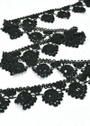 Кружевная тесьма черная плетеная фото 2