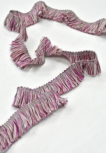 Тесьма Шанель розовая бахрома