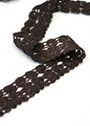 Кружевная тесьма плетеная шоколад фото 1