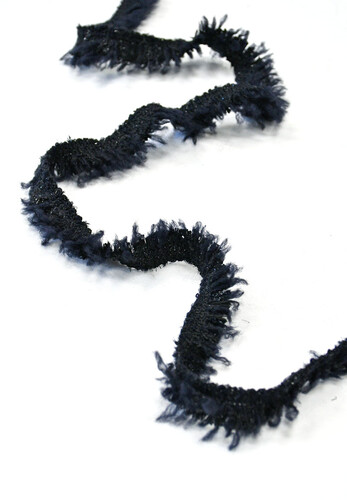 Тесьма Шанель бахрома синяя с люрексом