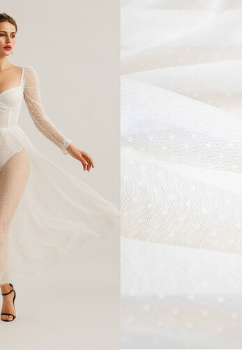 Сетка белый горох