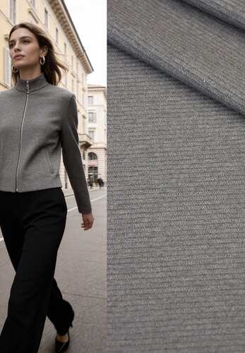 Трикотаж двойной вискоза серый