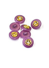 Пуговица пластик фиолетовая с розой 18 мм фото 1