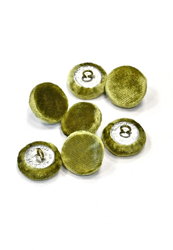 Пуговица оливковая текстиль металл Astor 20 мм