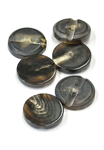 Пуговица пластик коричневая на ножке 25 мм