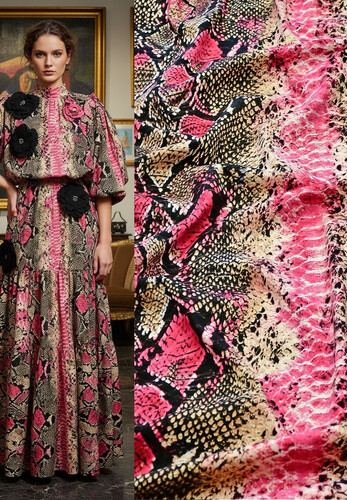 Сатин хлопок питон