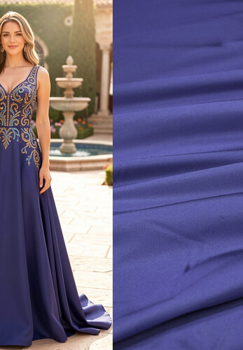 Тафта натуральный шелк индиго