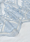 Вышивка на сетке голубая абстракция Scervino фото 2
