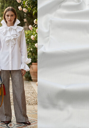 Сорочечный хлопок белый Италия