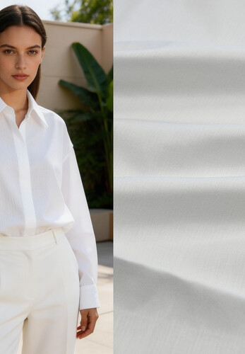 Сорочечный хлопок белый полоска Италия