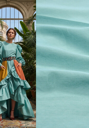 Кликните для увеличения изображения Органза тенсел бирюзовая Bottega Veneta
