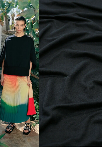 Итальянский трикотаж кулирка черный