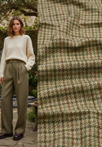 Шерсть твид костюмно-пальтовый табачный