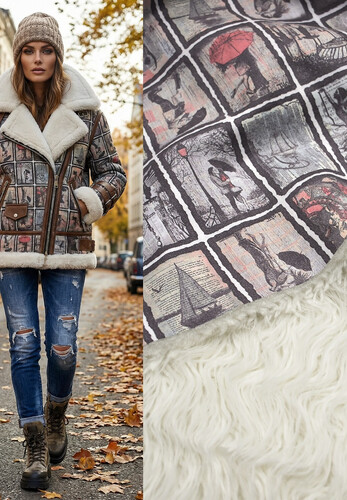 Экомех, дубленка искусственная пэчворк