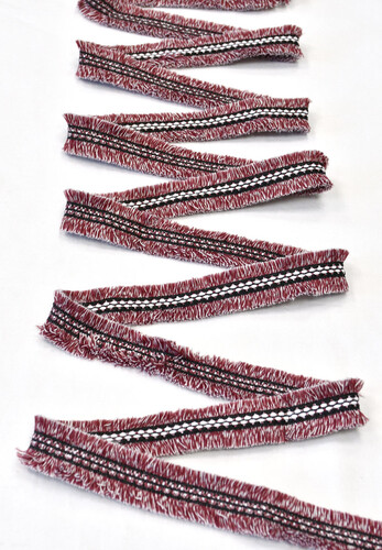 Тесьма Шанель темно-красная бахрома