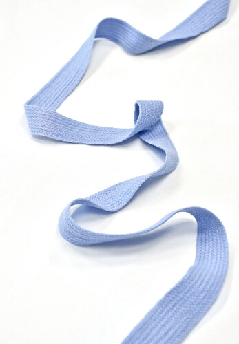 Тесьма Шанель голубая плетеная