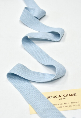 Тесьма Шанель серо-голубая плетеная