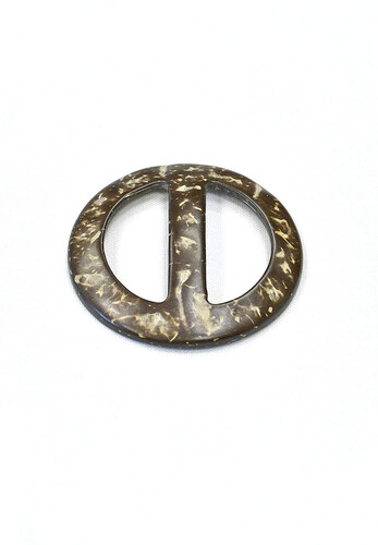 Пряжка пластиковая коричневая в крапинку 55 мм