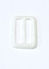 Пряжка пластиковая прямоугольная белая фото 1