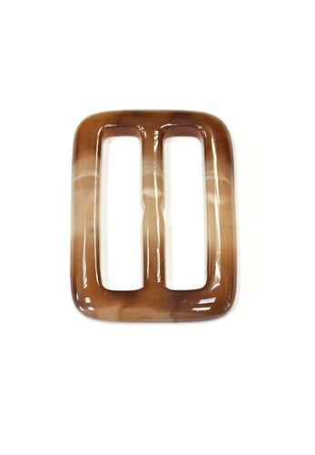 Пряжка пластиковая прямоугольная темный беж