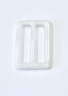 Пряжка пластиковая прямоугольная белая фото 1