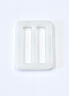 Пряжка пластиковая прямоугольная белая фото 2