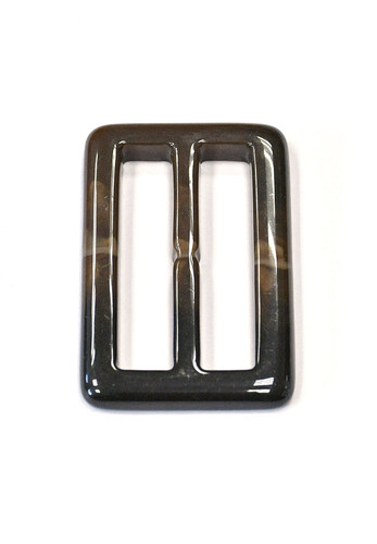 Пряжка пластиковая прямоугольная коричневая