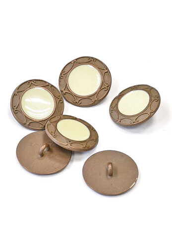 Пуговицы металл бронза эмаль 23 мм