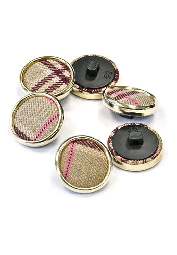 Пуговица пластик текстиль твидовая 20 мм