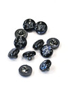 Пуговицы иссиня-черные глянцевые 10 мм фото 1