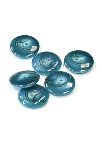 Пуговица пластиковая бирюзовая 22 мм