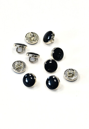 Пуговицы черные глянцевые 10 мм