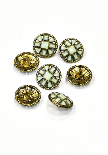 Пуговицы мятные металл бронза 18 мм