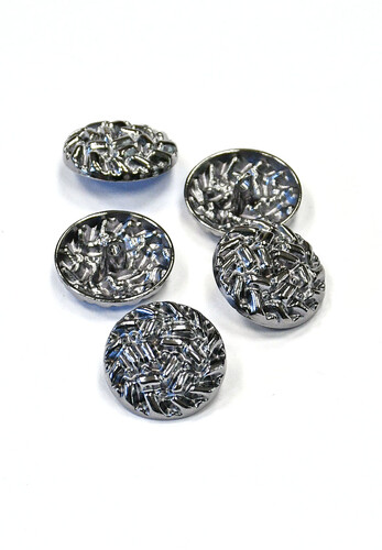 Пуговицы металл темное серебро на ножке 23 мм