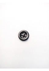 Пуговица рубашечная черная на прокол 14 мм фото 2